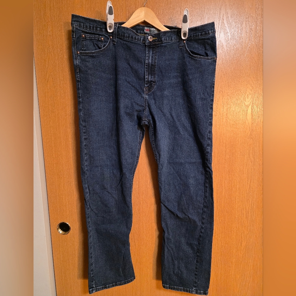 Wrangler Mens Indigo Straight-Leg Jeans 42x30